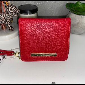 Steve Madden red wristlet/wallet
